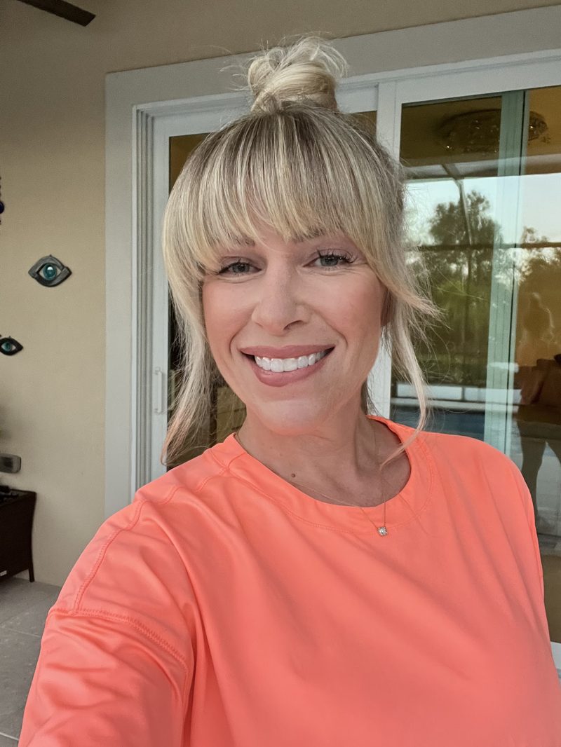 Blonde highlighted hair finished at Salon LaBrea
