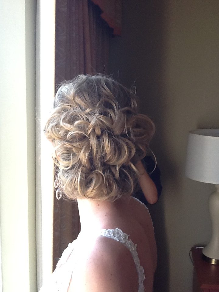 Bridal updo styled at Salon LaBrea